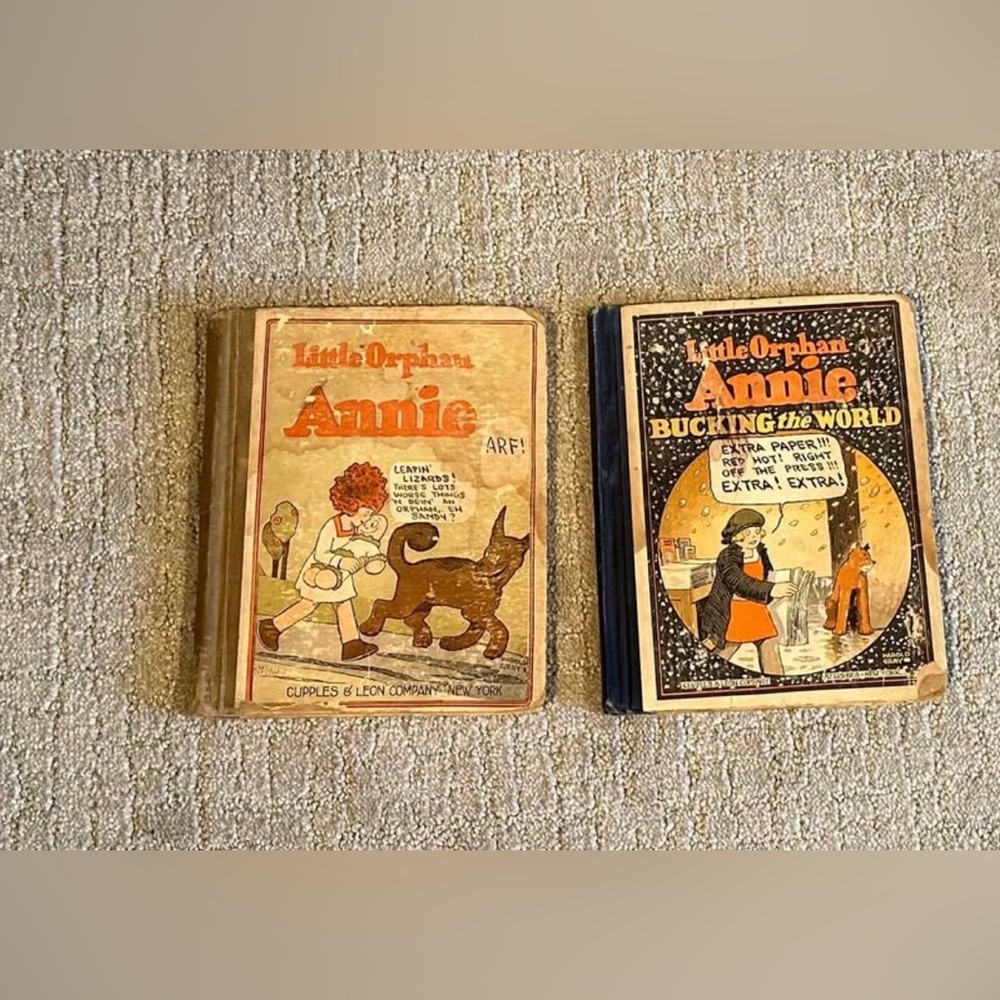 Vintage Little Orphan Annie Comic Books – 1920s – Fair Condition – Set of 2